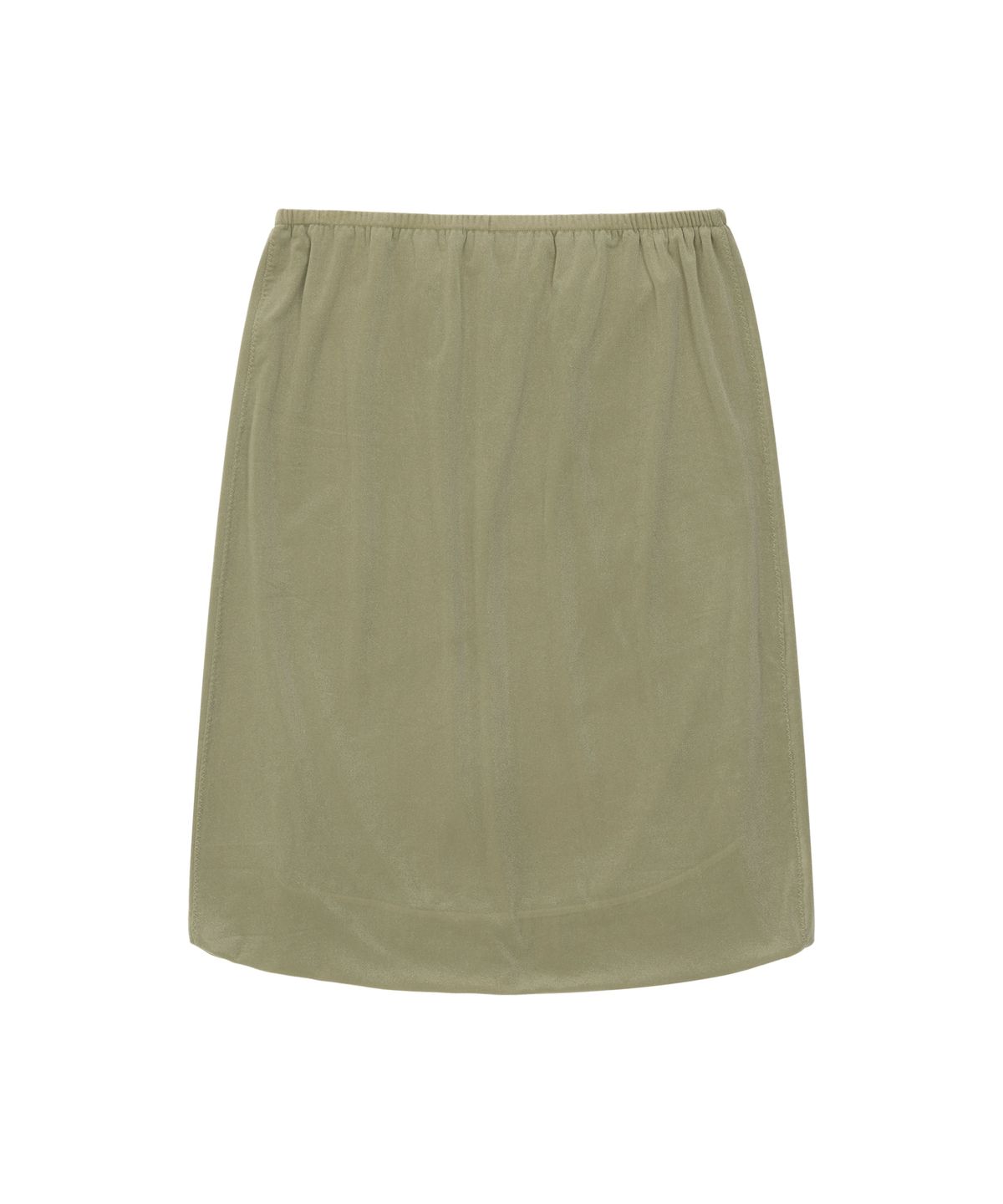 반원 아틀리에(VANONE ATELIER) P3330 벨루어 미디 스커트_Olive green