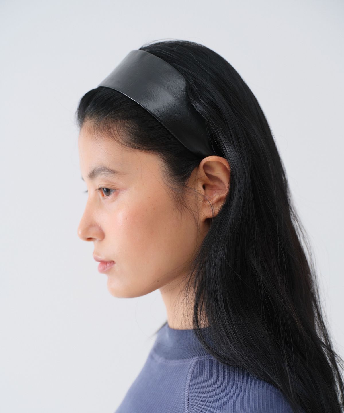 센토르(CENTAUR.KR) LEATHER WIDE HAIRBAND_BLACK