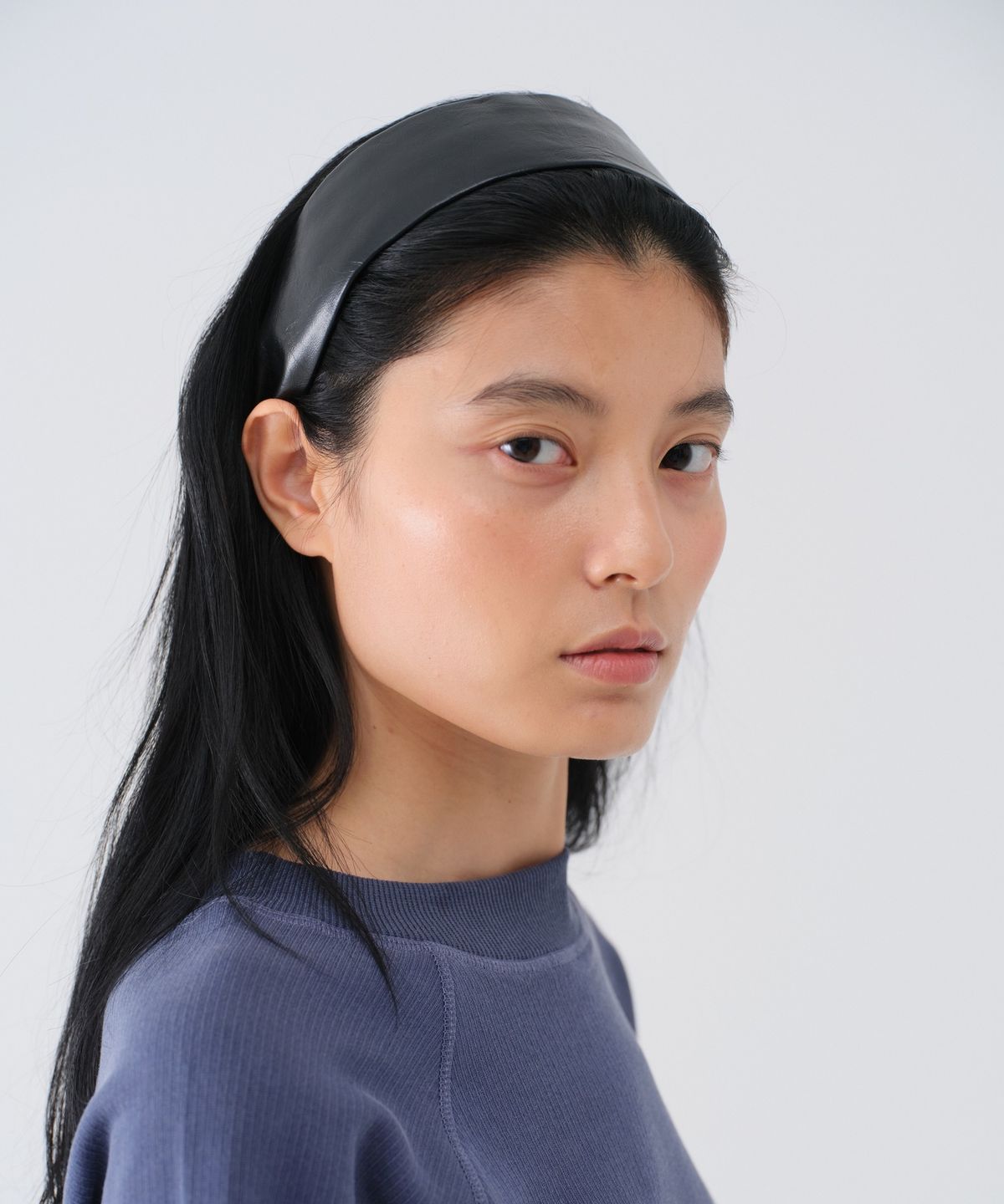 센토르(CENTAUR.KR) LEATHER WIDE HAIRBAND_BLACK