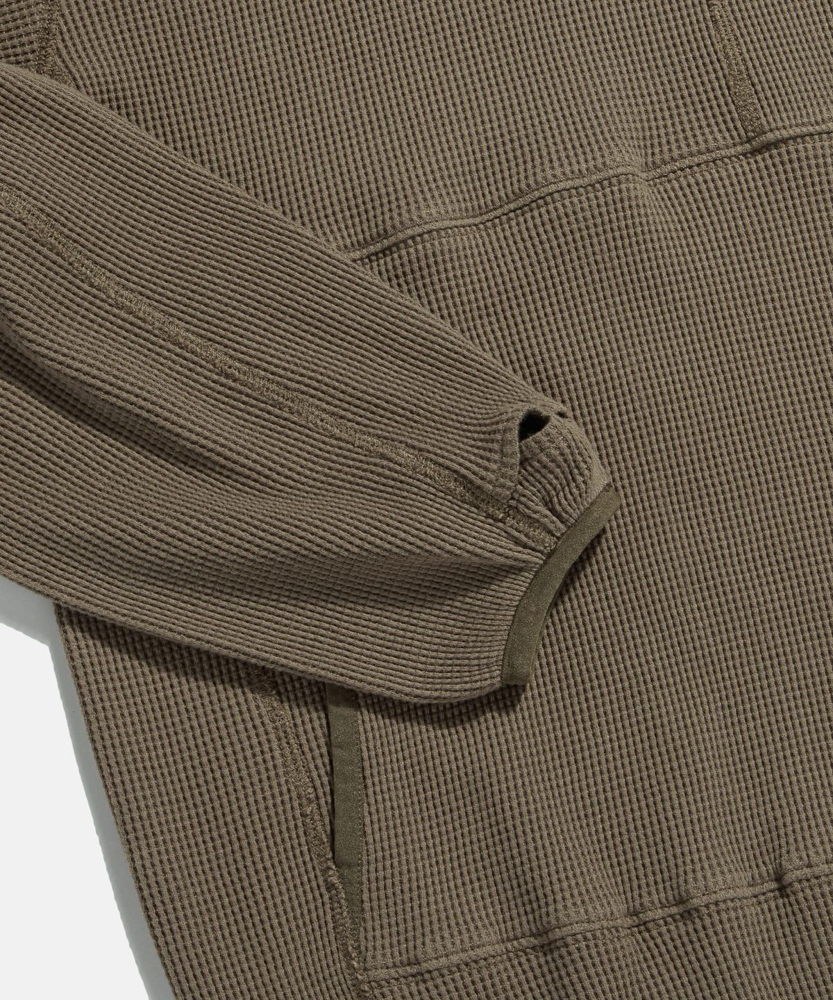 에스피오나지(ESPIONAGE) Utility Waffle Hoodie Taupe