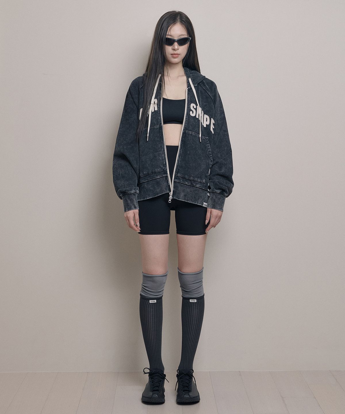 아워쉐입(OURRSHAPE) Layered Socks - Charcoal