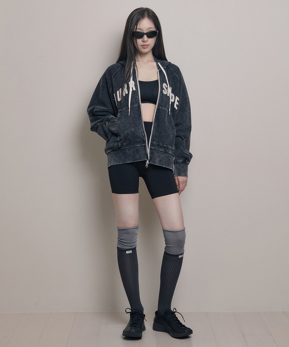 아워쉐입(OURRSHAPE) Layered Socks - Charcoal