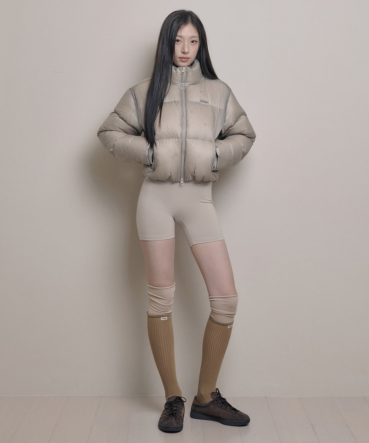 아워쉐입(OURRSHAPE) Layered Socks - Muted Beige