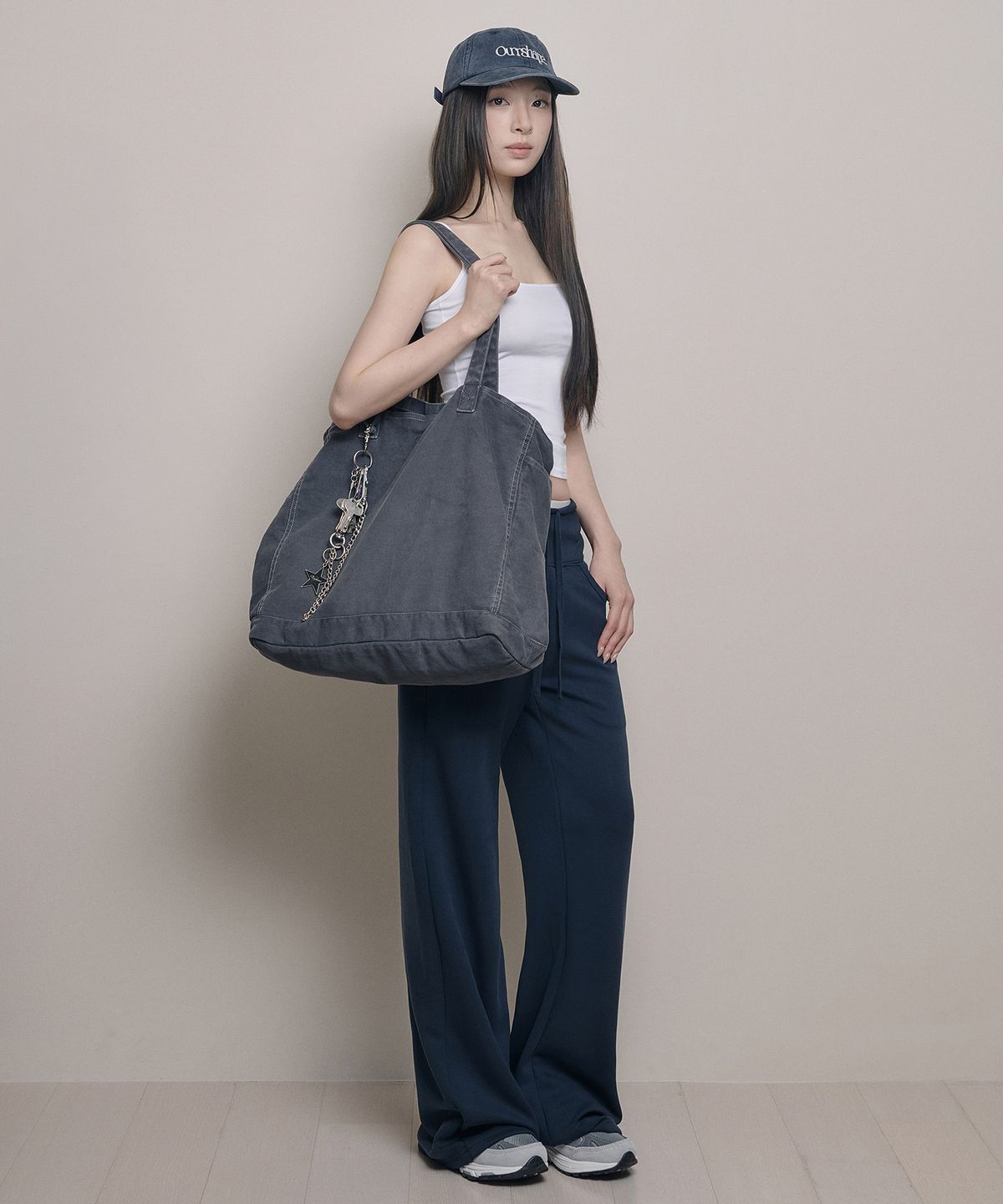 아워쉐입(OURRSHAPE) Everything Big Tote Bag - Washed Charcoal