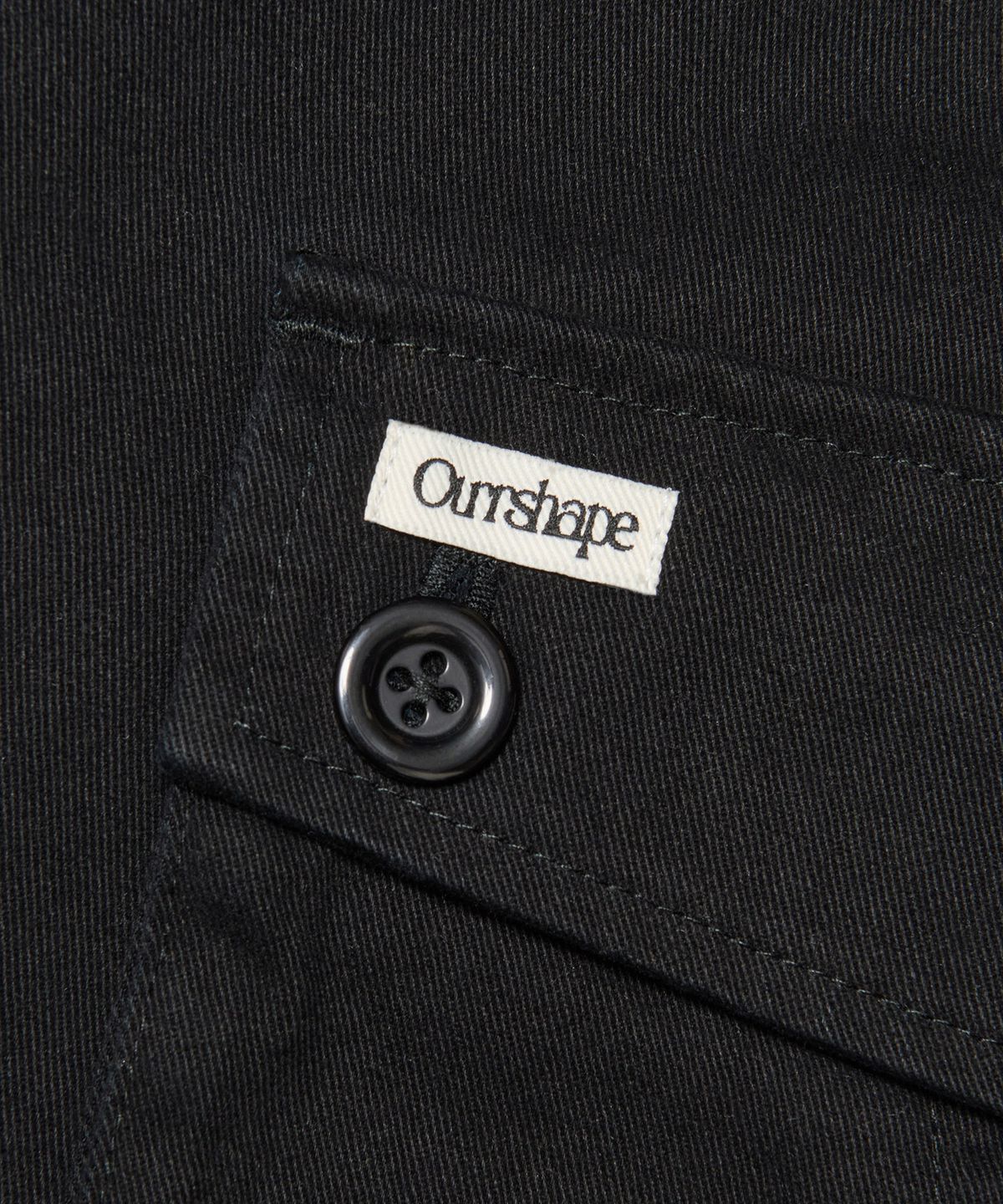 아워쉐입(OURRSHAPE) Button Washed Cargo Pants - Black