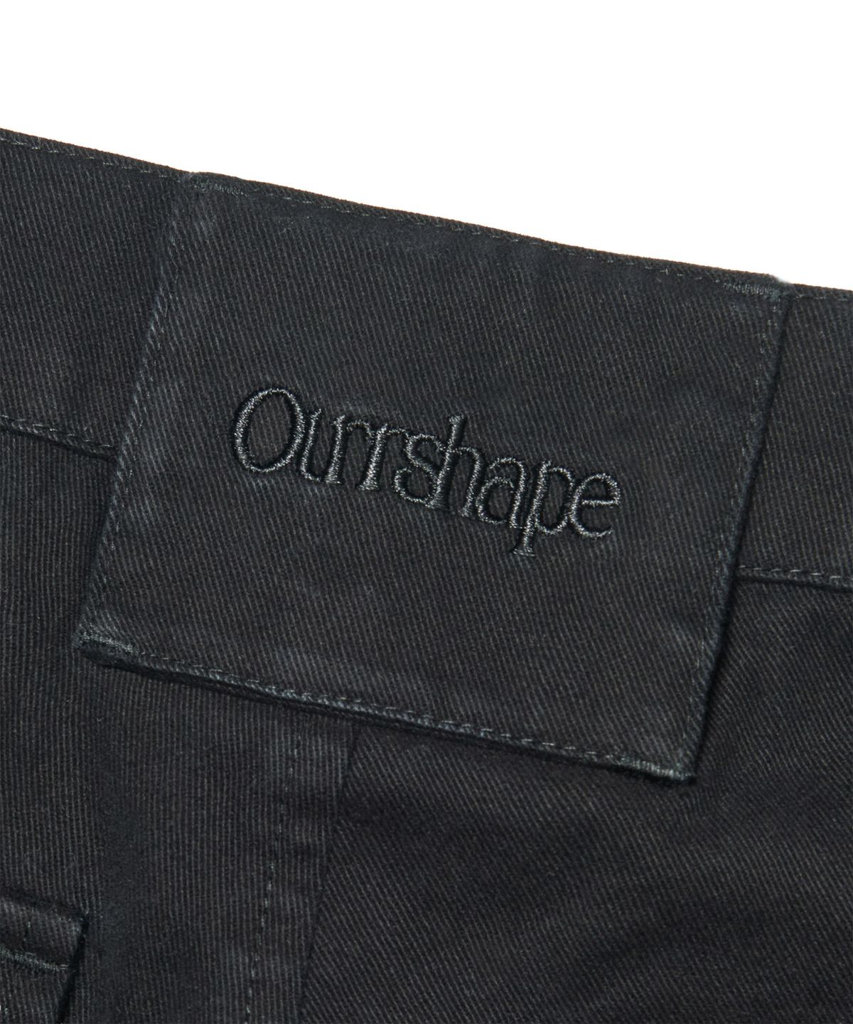 아워쉐입(OURRSHAPE) Button Washed Cargo Pants - Black