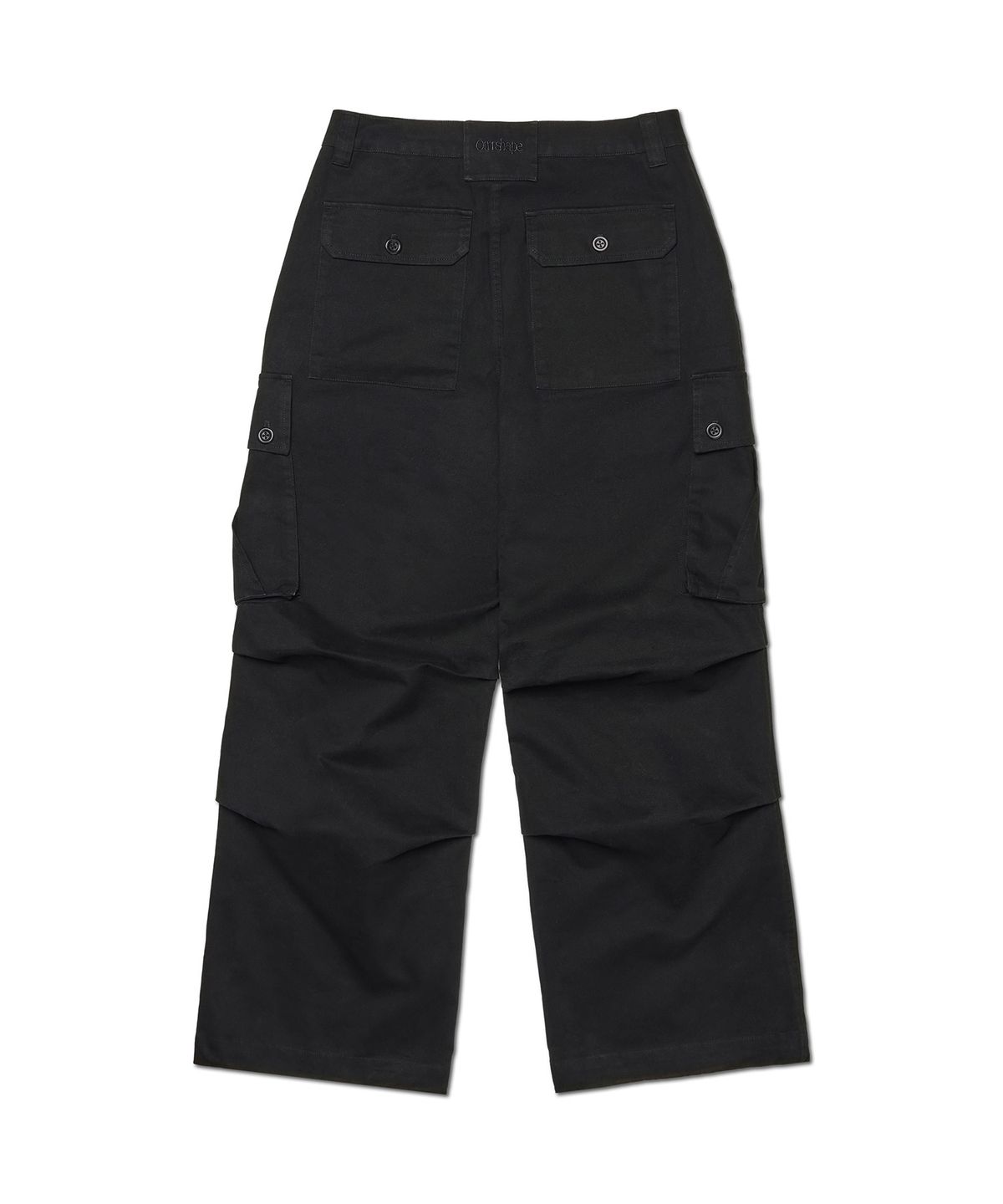 아워쉐입(OURRSHAPE) Button Washed Cargo Pants - Black