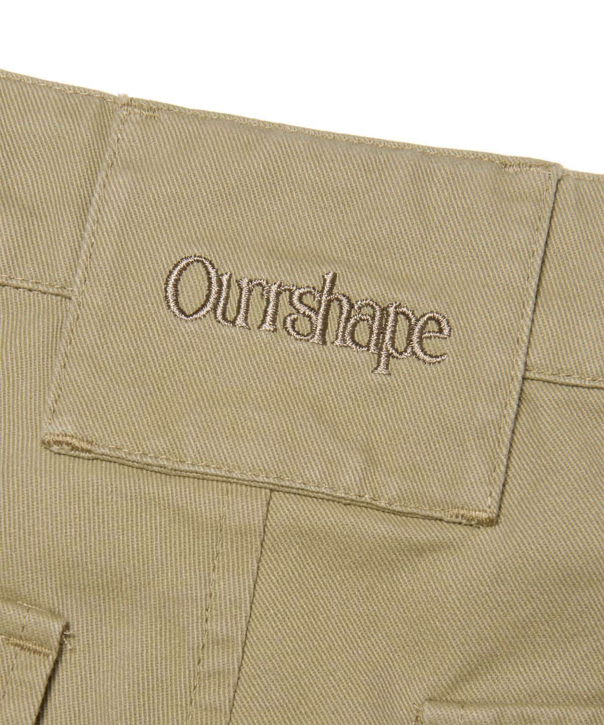 아워쉐입(OURRSHAPE) Button Washed Cargo Pants - Sand Khaki