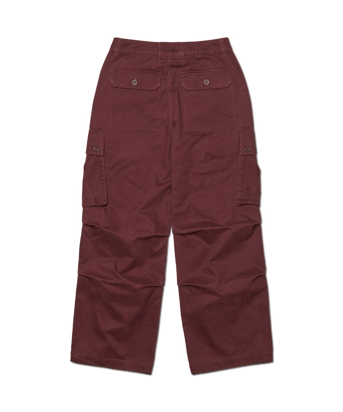아워쉐입(OURRSHAPE) Button Washed Cargo Pants - Wine
