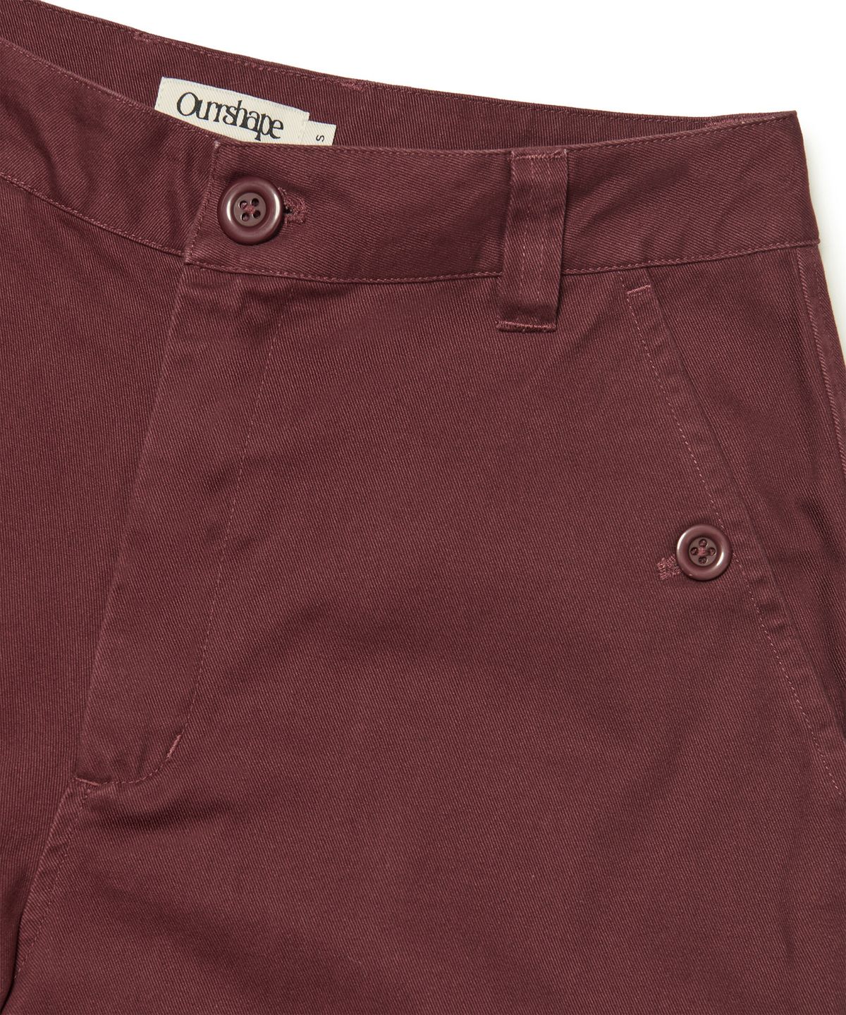 아워쉐입(OURRSHAPE) Button Washed Cargo Pants - Wine