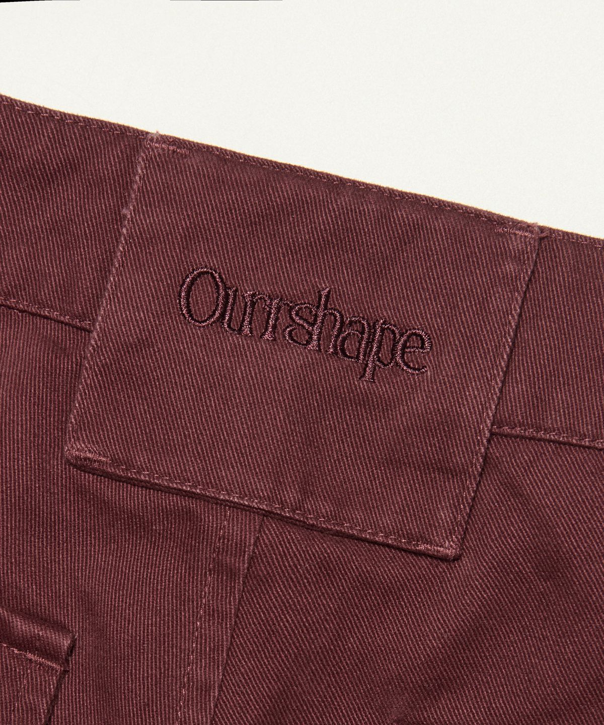 아워쉐입(OURRSHAPE) Button Washed Cargo Pants - Wine