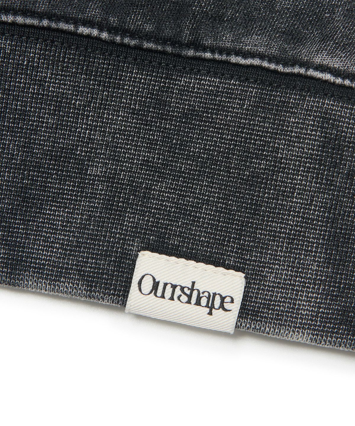 아워쉐입(OURRSHAPE) OS Logo Zip Up Hoodie - Washed Black