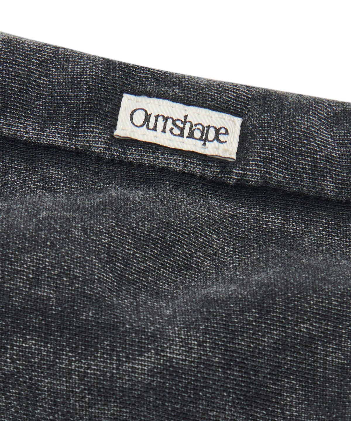 아워쉐입(OURRSHAPE) OS Logo Zip Up Hoodie - Washed Black