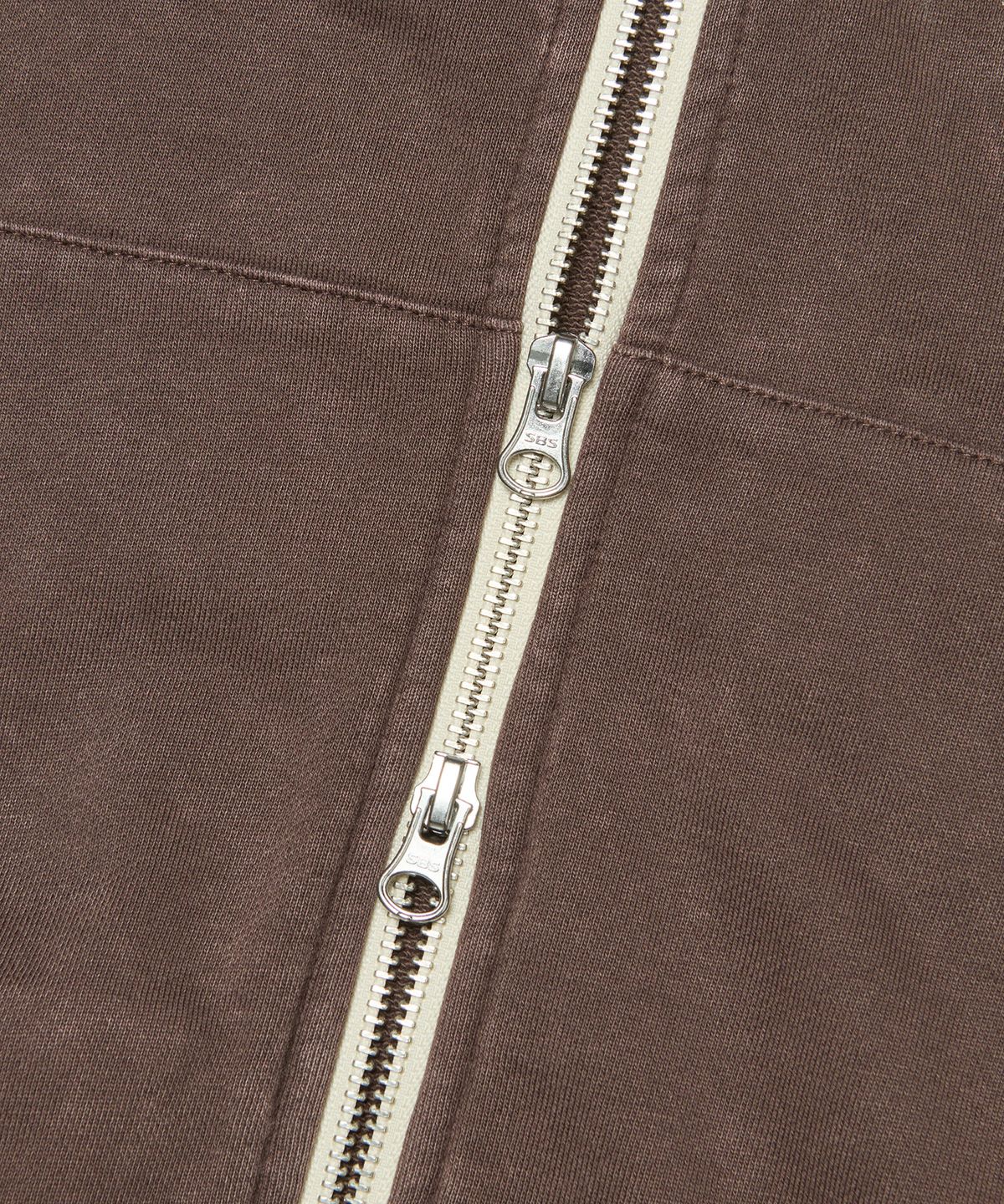 아워쉐입(OURRSHAPE) OS Logo Zip Up Hoodie - Washed Brown