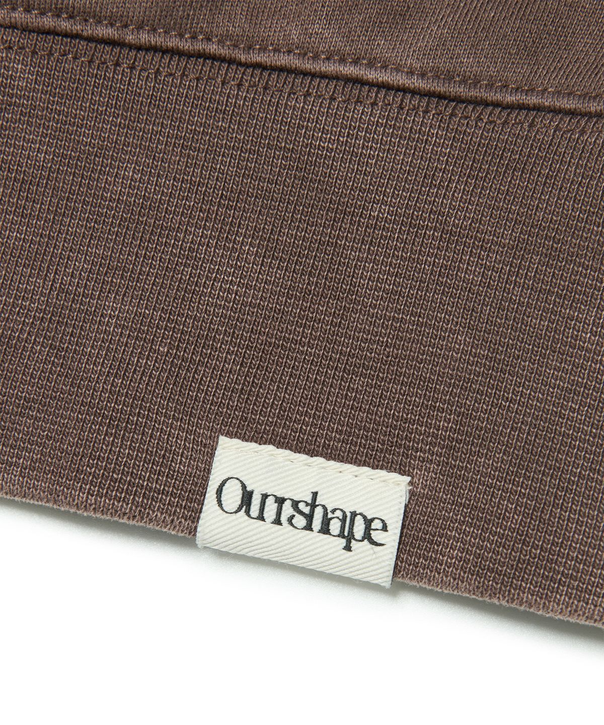 아워쉐입(OURRSHAPE) OS Logo Zip Up Hoodie - Washed Brown