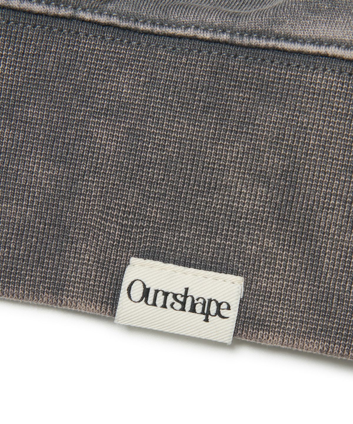 아워쉐입(OURRSHAPE) OS Logo Zip Up Hoodie - Washed Charcoal
