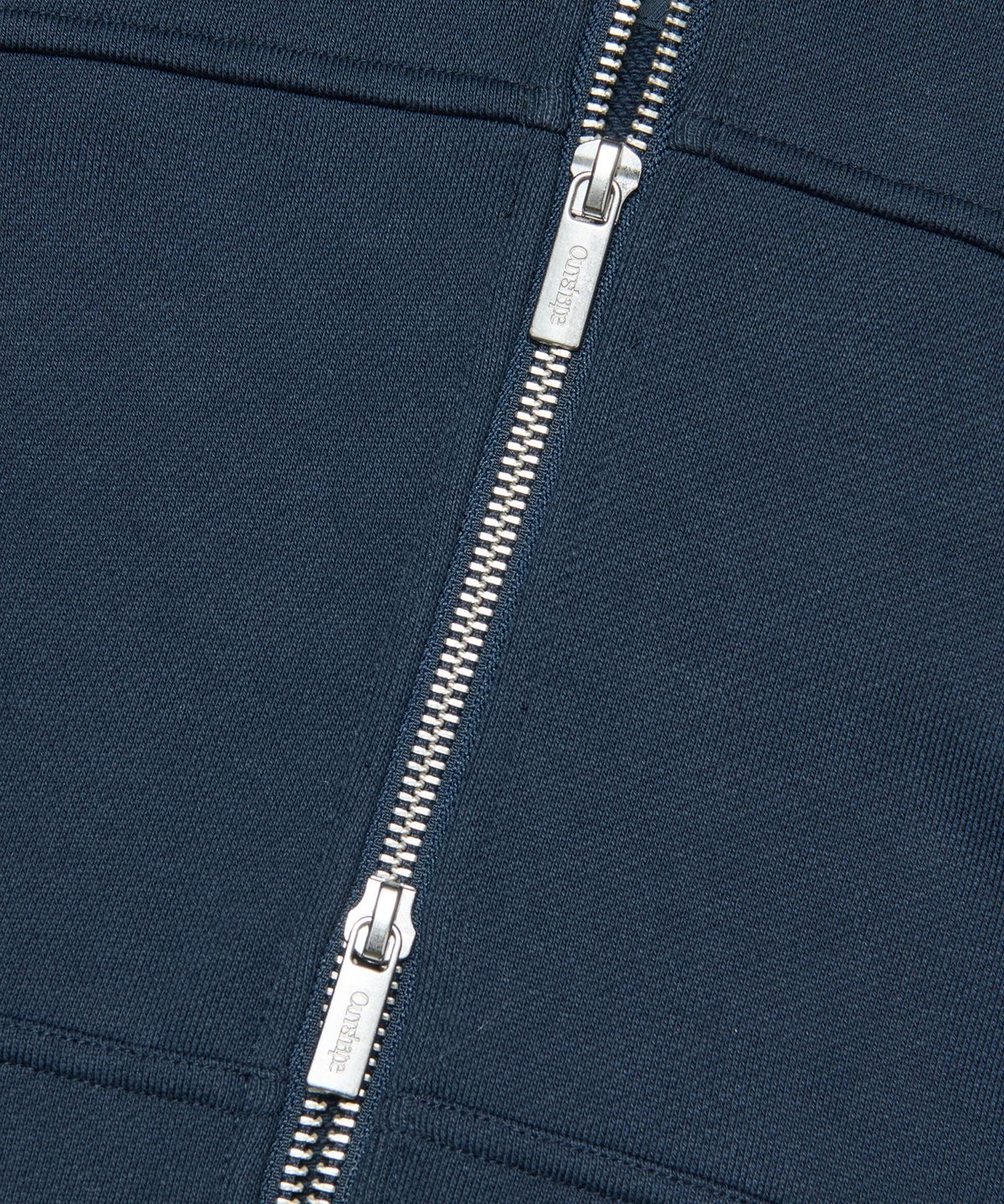 아워쉐입(OURRSHAPE) Detachable Fur Crop Zip Up Hoodie - Dark Navy