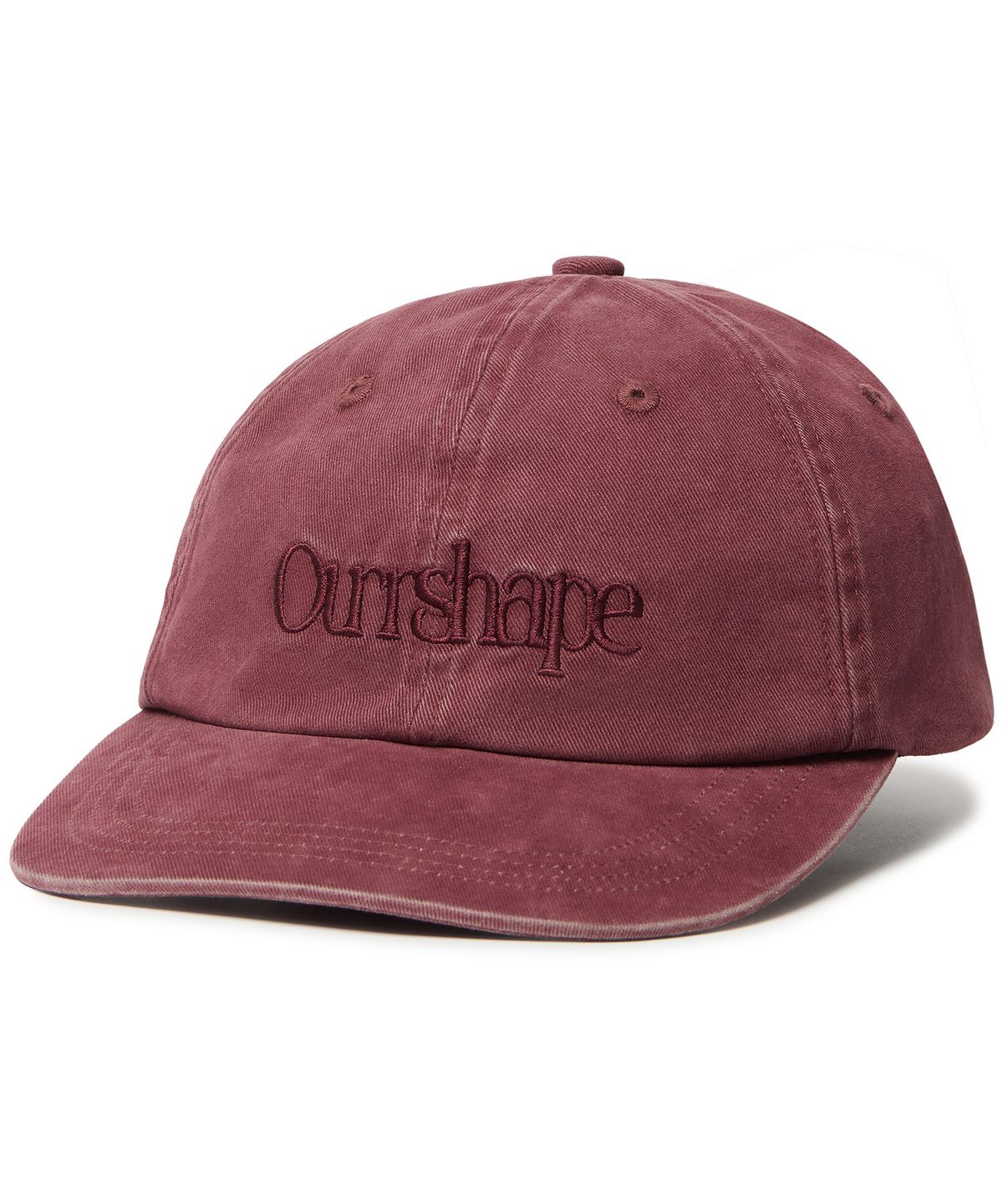 아워쉐입(OURRSHAPE) Ourrshape Logo Washed Ballcap - Wine