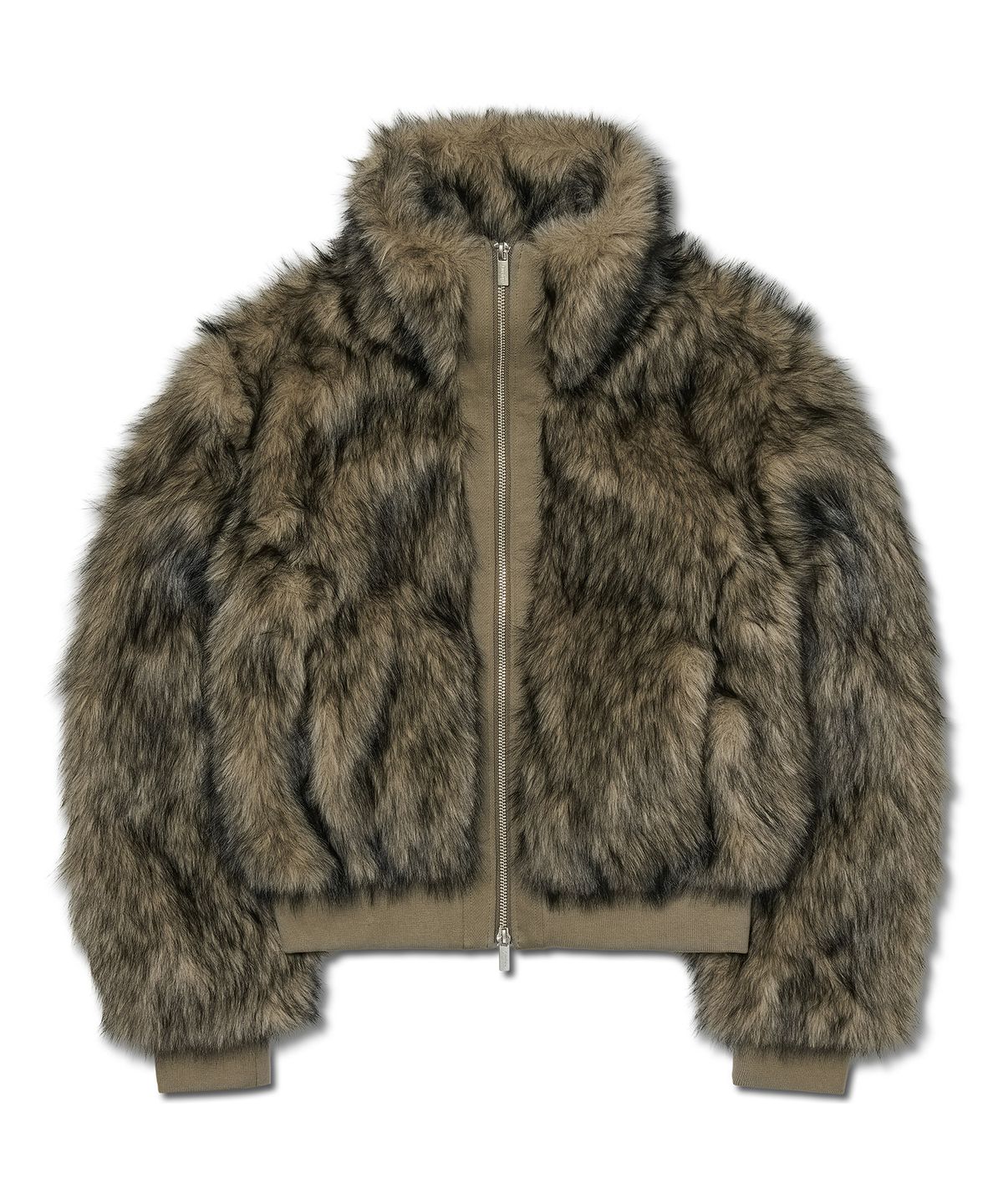 아워쉐입(OURRSHAPE) Detachable Hood Fur Jacket - Brown