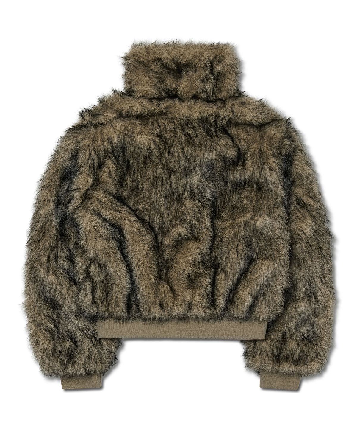 아워쉐입(OURRSHAPE) Detachable Hood Fur Jacket - Brown