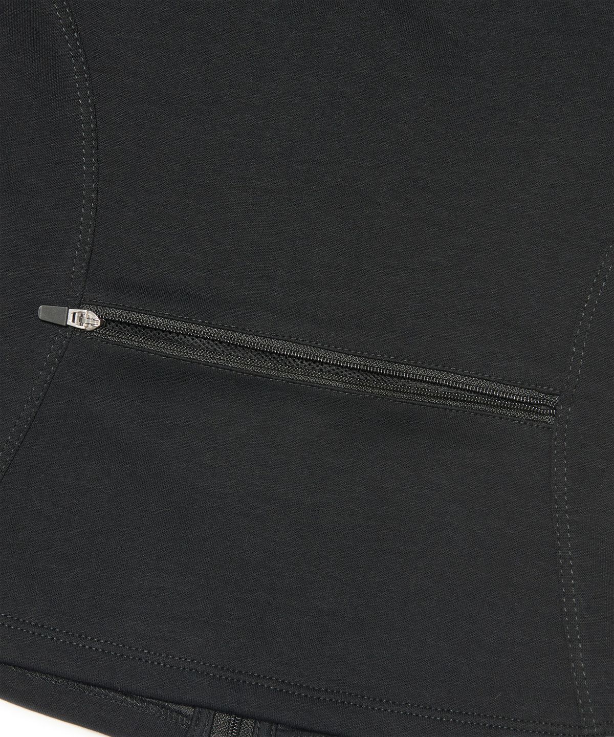 아워쉐입(OURRSHAPE) Relaxed Slim Zip-Up - Black