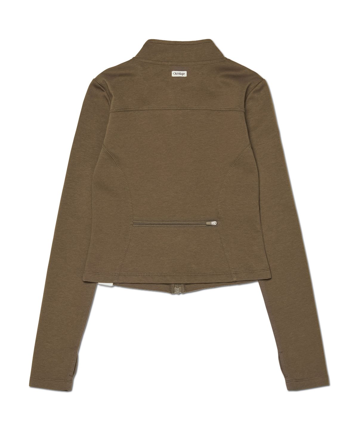 아워쉐입(OURRSHAPE) Relaxed Slim Zip-Up - Brown