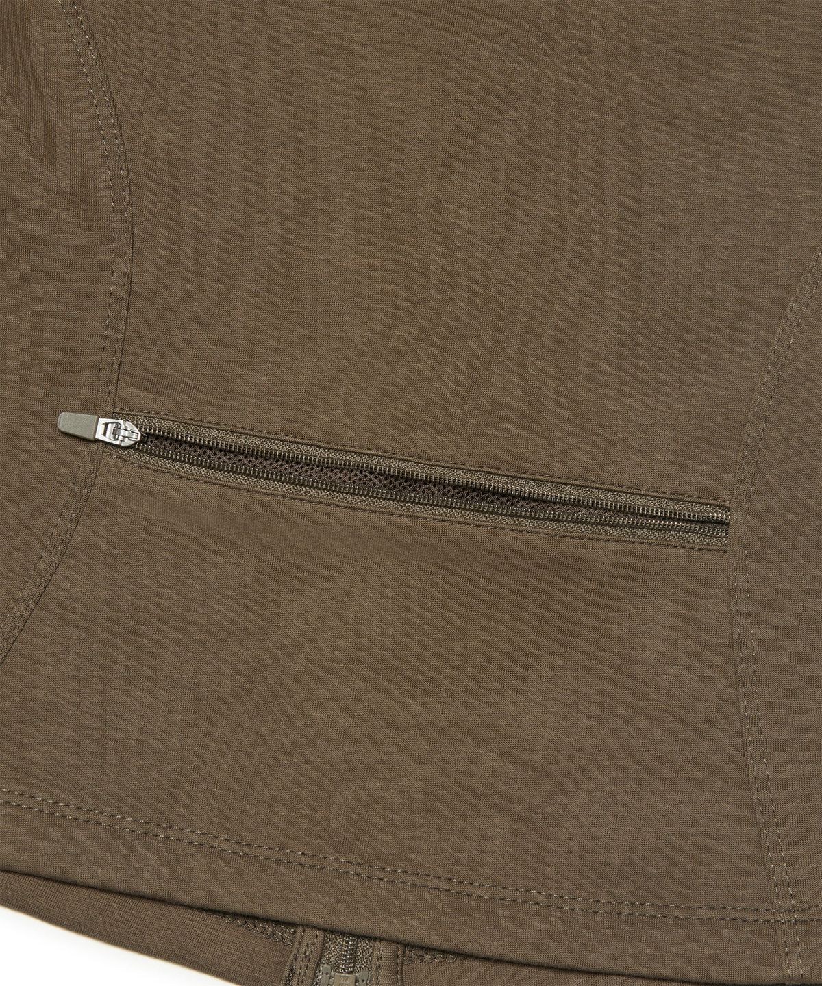 아워쉐입(OURRSHAPE) Relaxed Slim Zip-Up - Brown