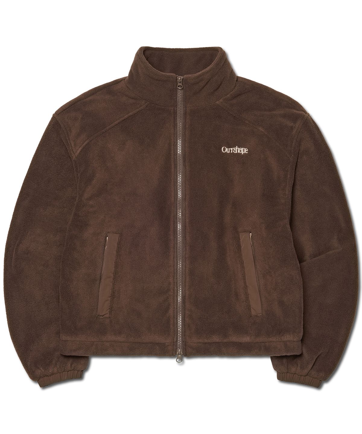 아워쉐입(OURRSHAPE) Over Shape Fleece Zip Up - Coffee Brown