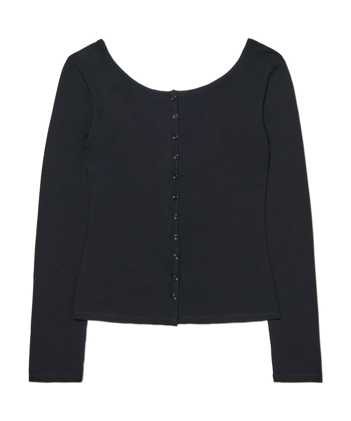 아워쉐입(OURRSHAPE) Button Point Slim Cardigan - Black