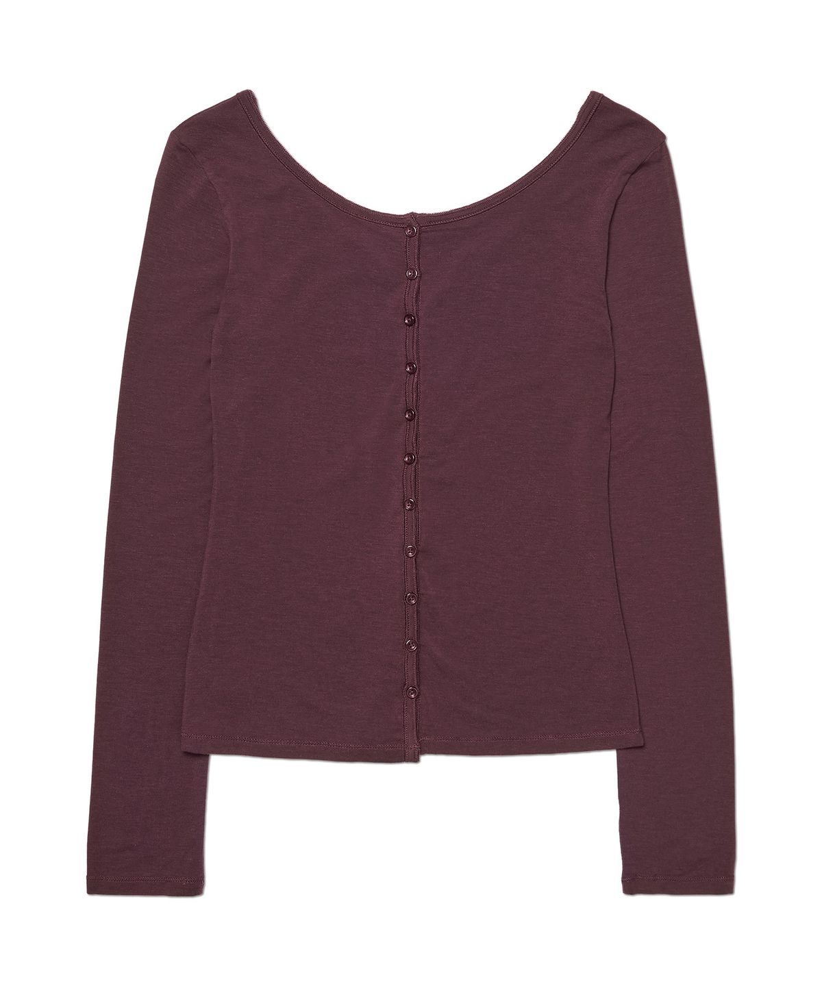 아워쉐입(OURRSHAPE) Button Point Slim Cardigan - Wine