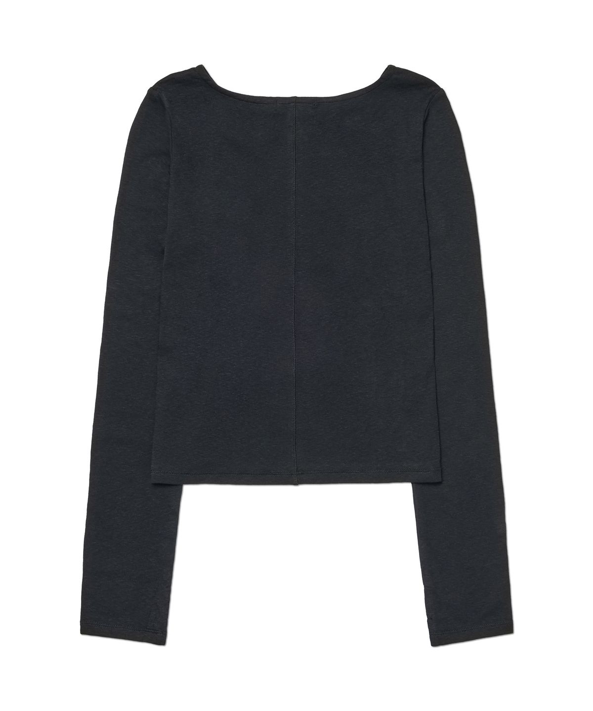 아워쉐입(OURRSHAPE) Open Snap Slim Longsleeve - Black