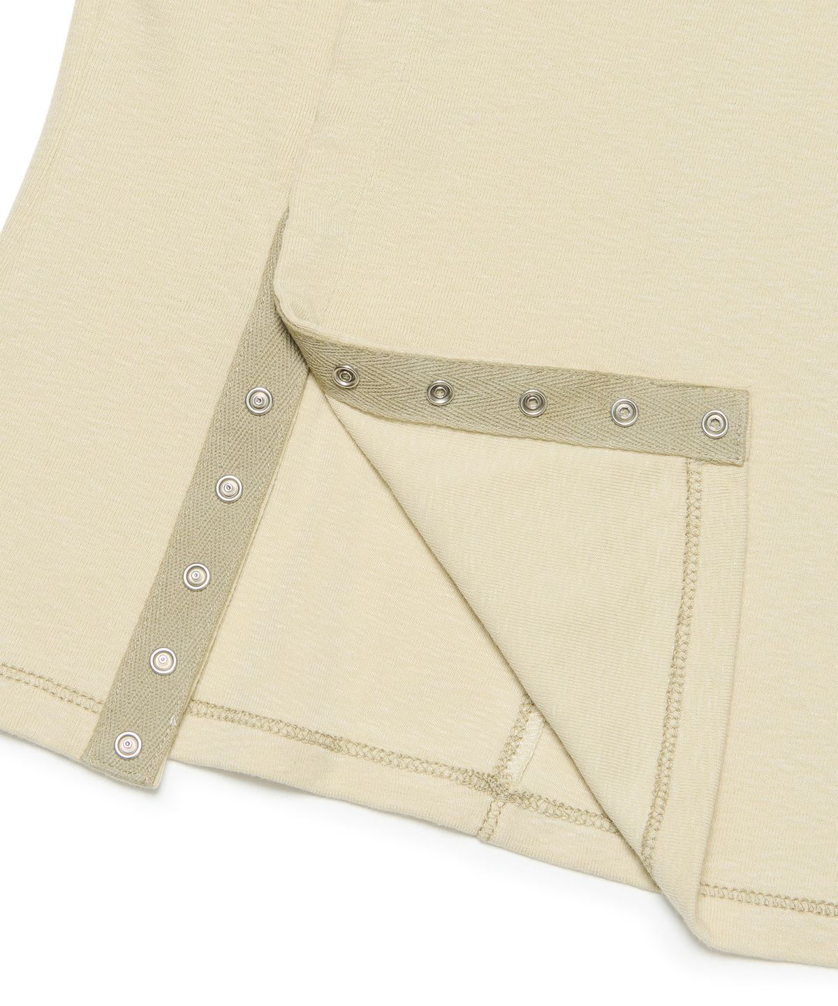 아워쉐입(OURRSHAPE) Open Snap Slim Longsleeve - Muted Beige