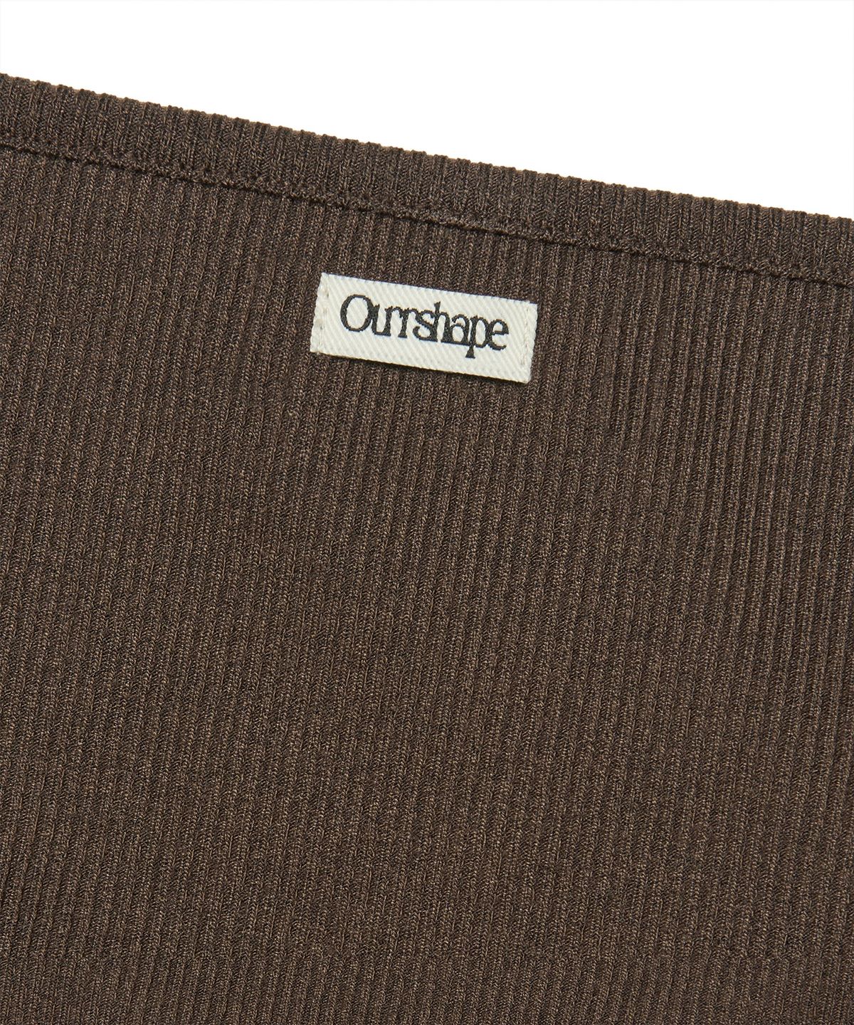 아워쉐입(OURRSHAPE) Slim Shape V Neck Longsleeve - Coffee Brown