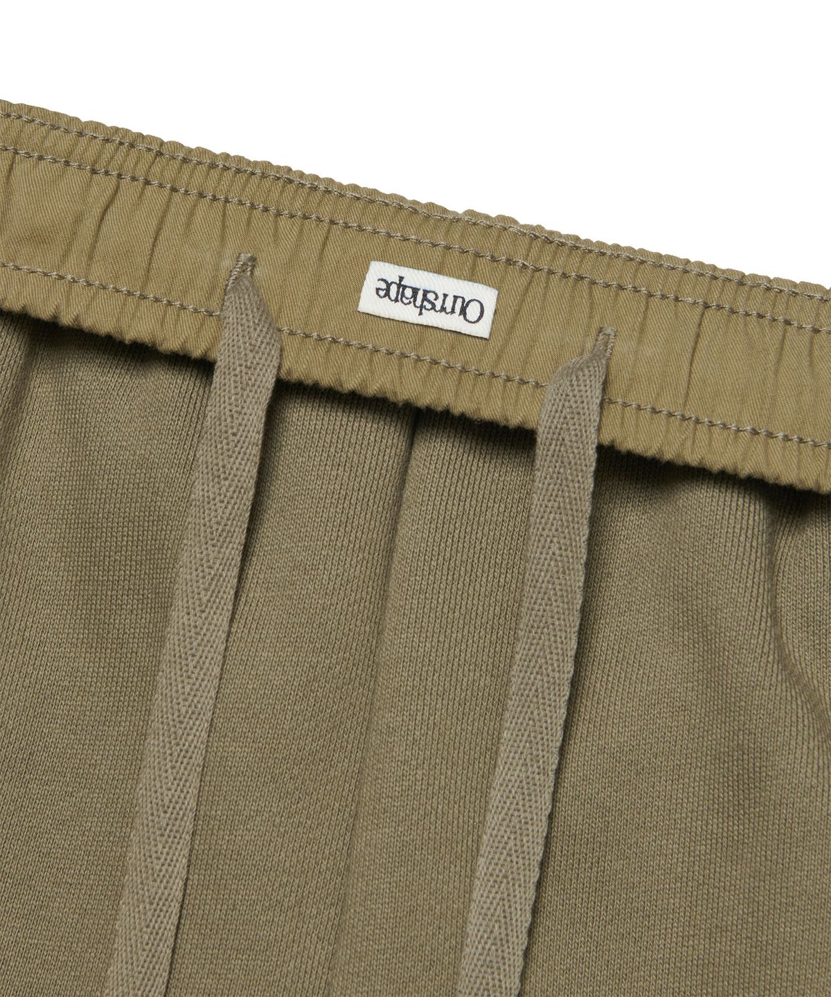 아워쉐입(OURRSHAPE) Woven Waist Sweat Pants - Khaki Brown