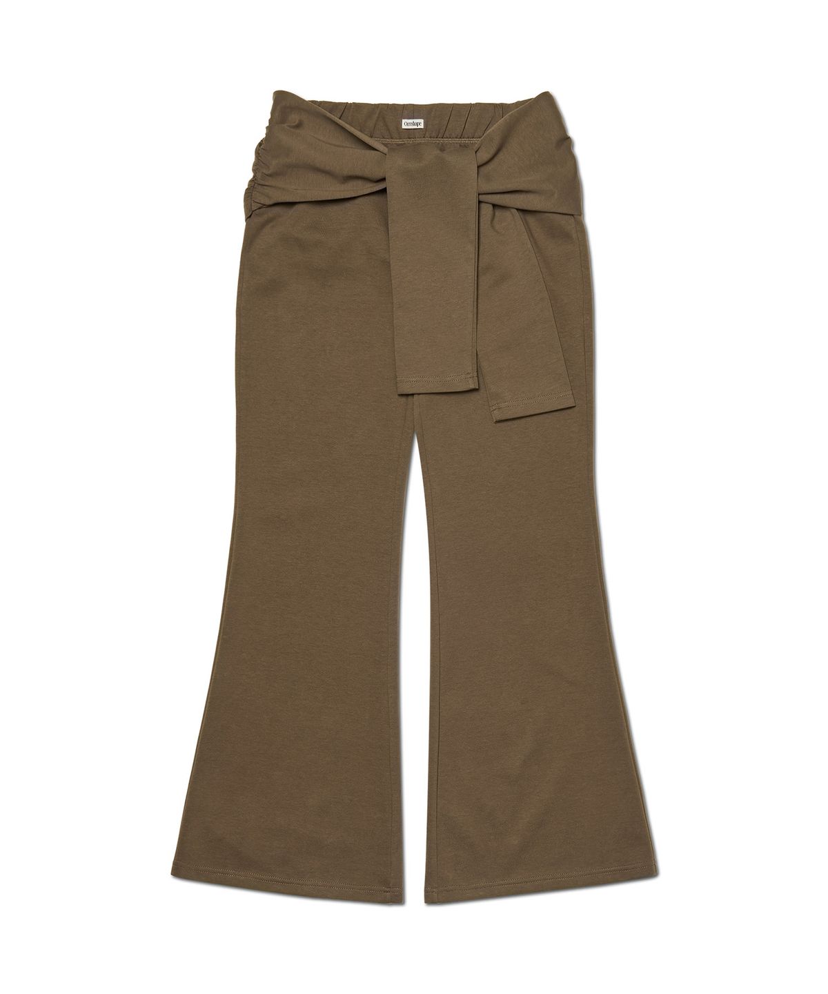 아워쉐입(OURRSHAPE) Tied Boots Cut Pants - Brown