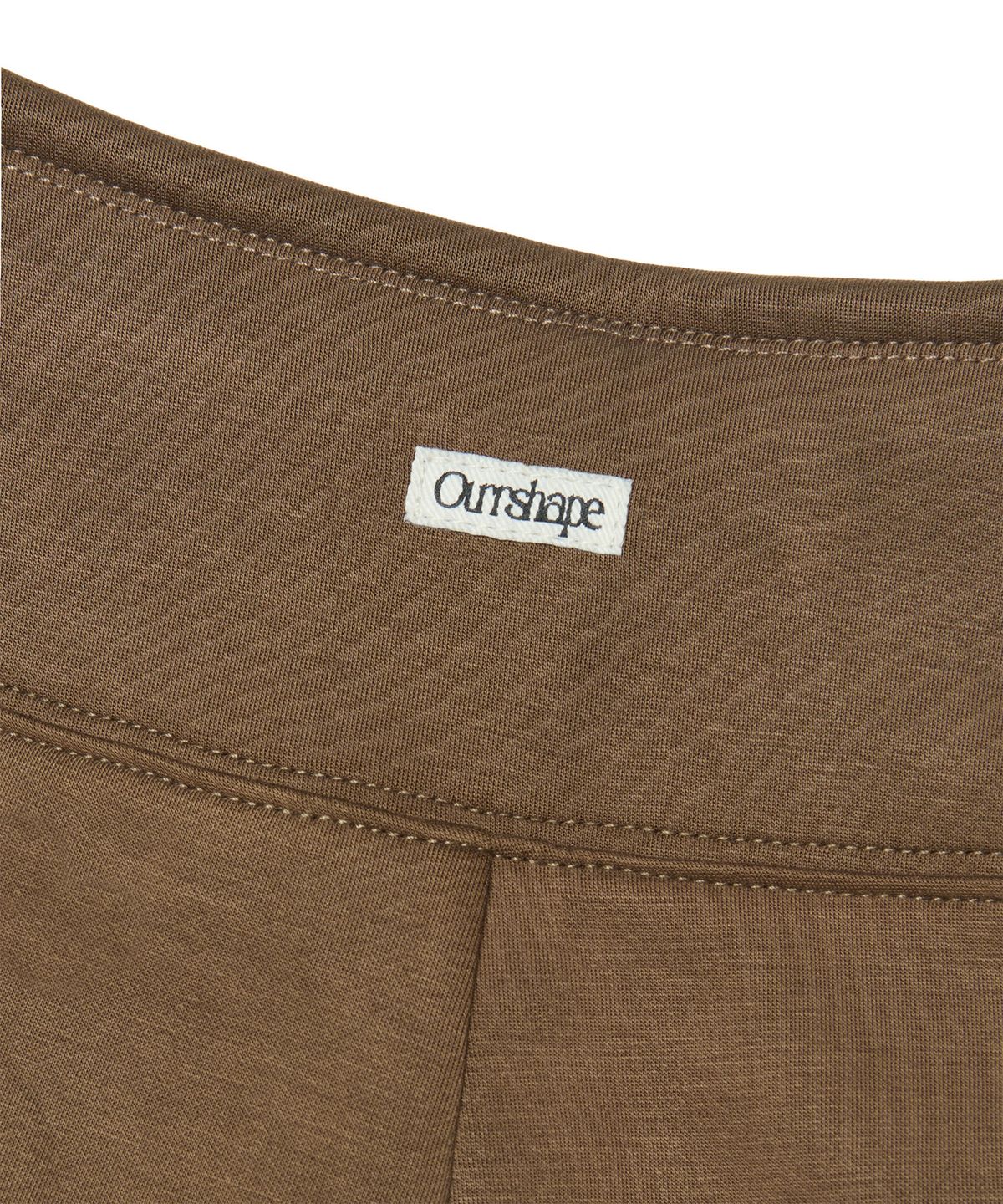 아워쉐입(OURRSHAPE) Wide Waist Straight Pants - Coffee Brown