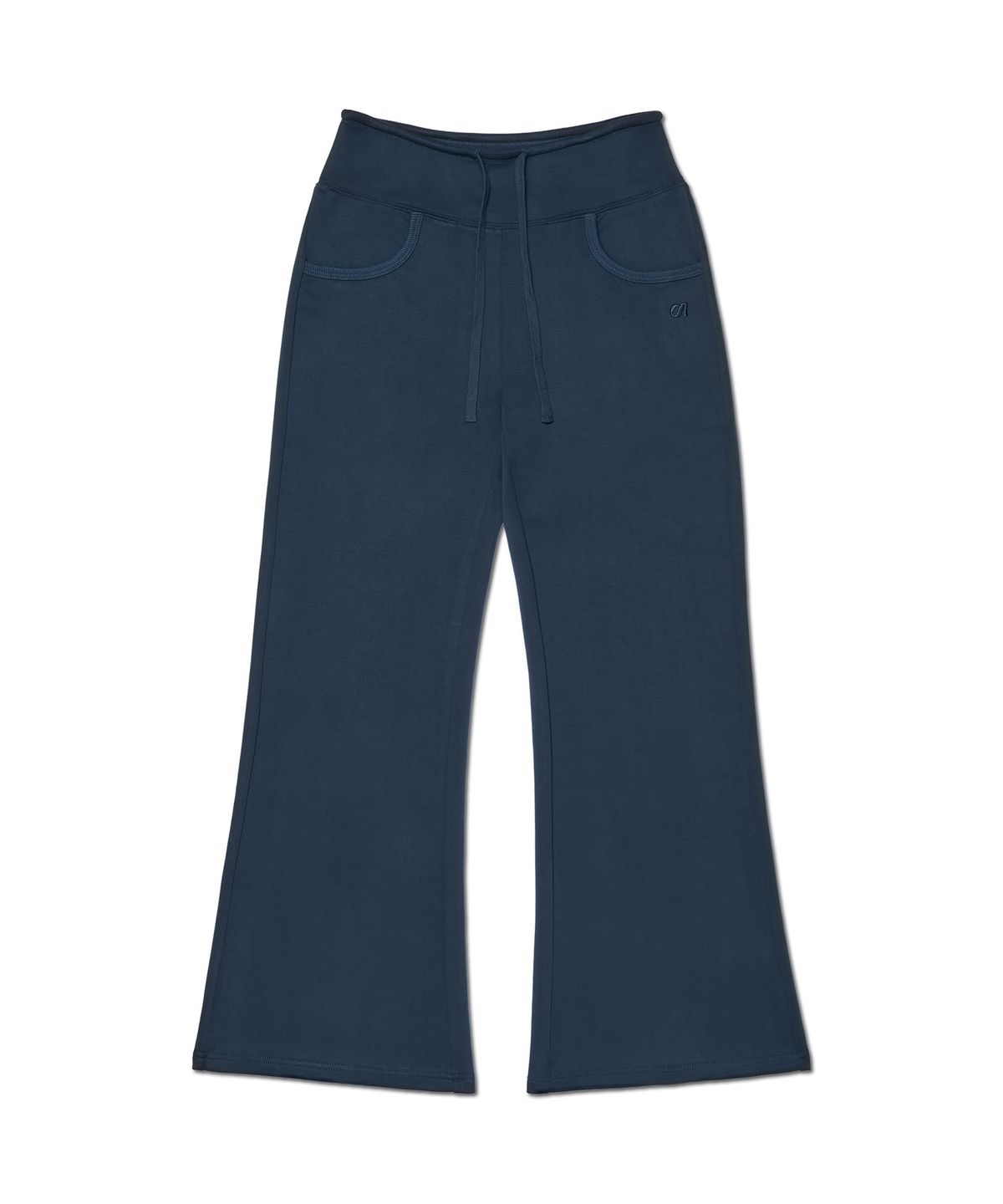 아워쉐입(OURRSHAPE) Wide Waist Straight Pants - Dark Navy