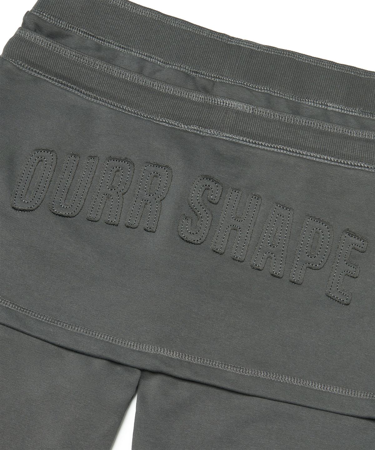 아워쉐입(OURRSHAPE) Double Waist Skirt Pants - Charcoal