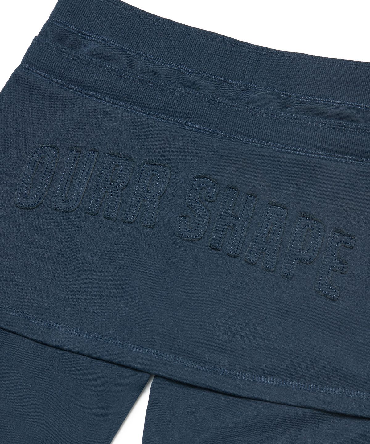 아워쉐입(OURRSHAPE) Double Waist Skirt Pants - Dark Navy