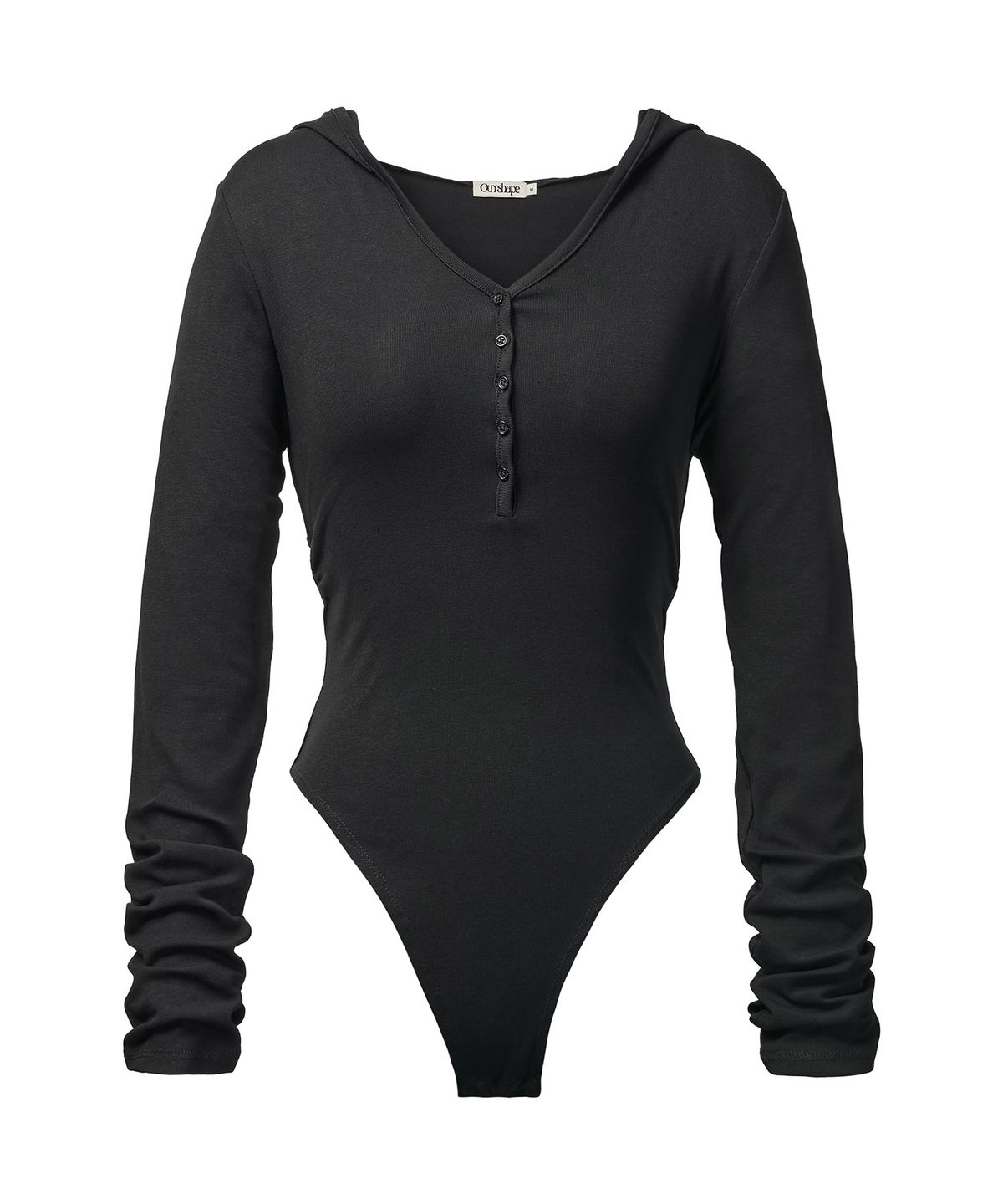 아워쉐입(OURRSHAPE) Hooded Body Suit - Black