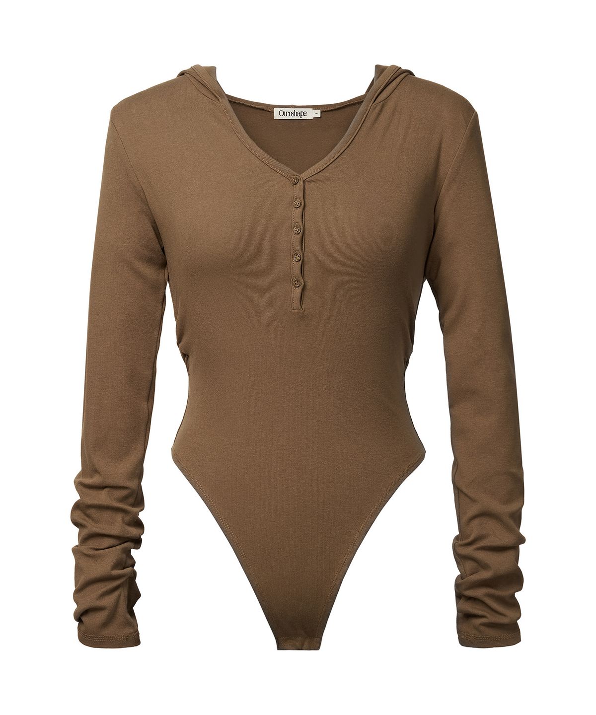 아워쉐입(OURRSHAPE) Hooded Body Suit - Coffee Brown