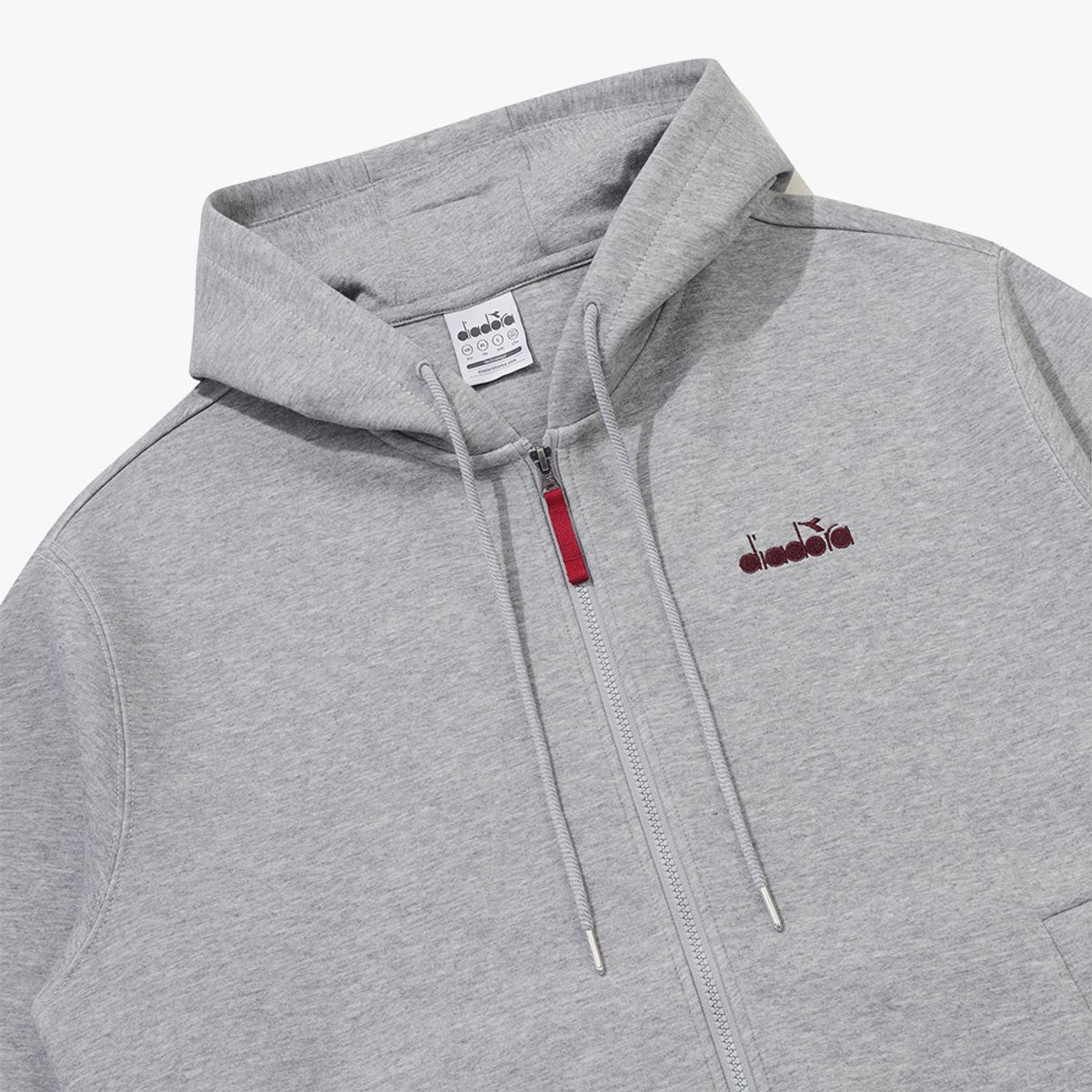 디아도라(diadora) 컴포트모션 후드 집업 자켓 MELANGE GREY