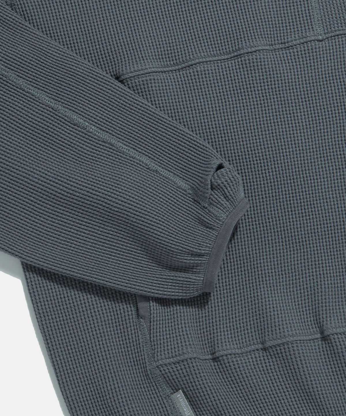 에스피오나지(ESPIONAGE) Utility Waffle Hoodie Slate