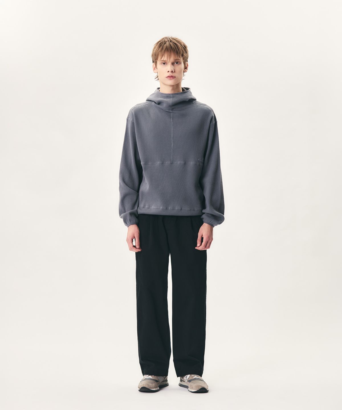 에스피오나지(ESPIONAGE) Utility Waffle Hoodie Slate