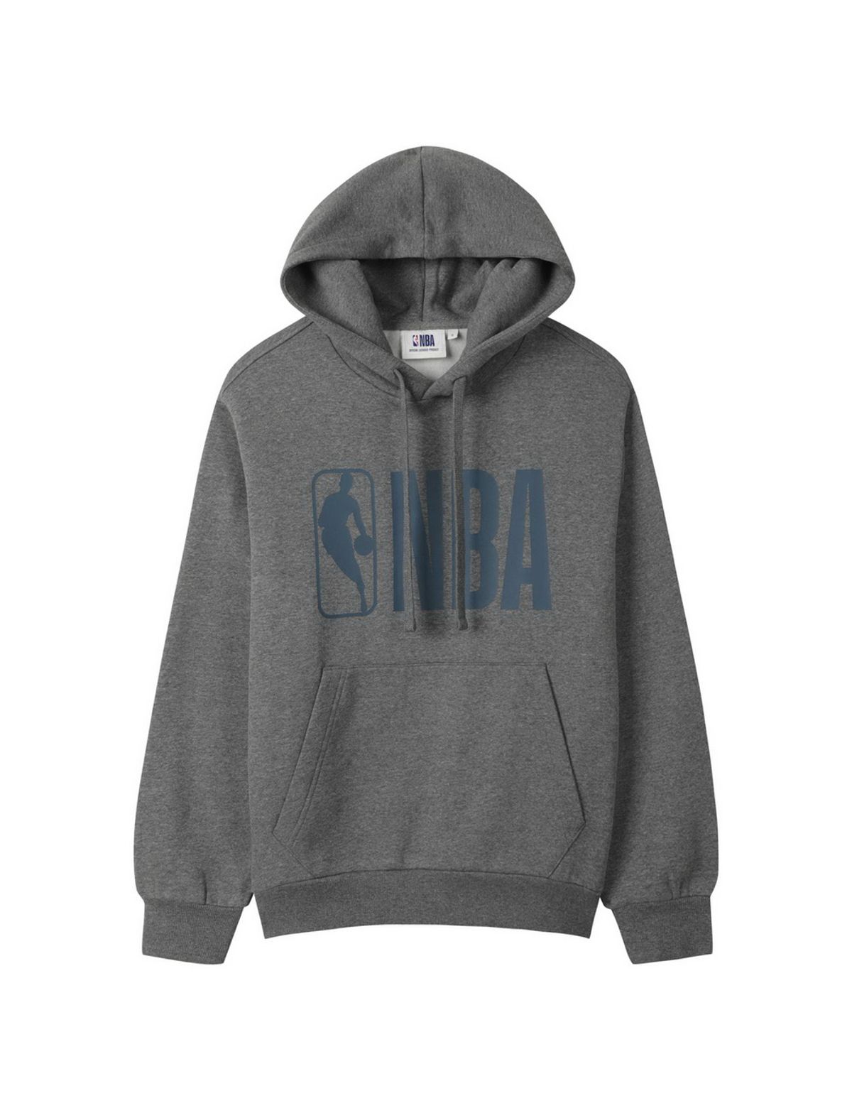 엔비에이(NBA) NBA 빅 로고 기모 후드 티셔츠 멜란지 그레이