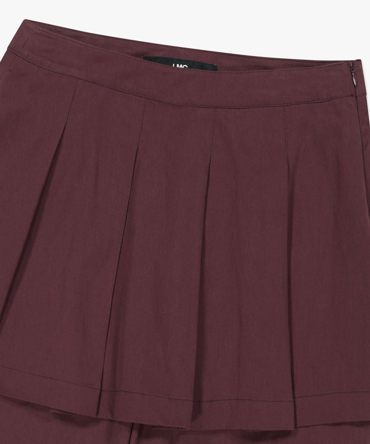 엘엠씨(LMC) WM PLEATS SKIRT LAYERED PANTS burgundy