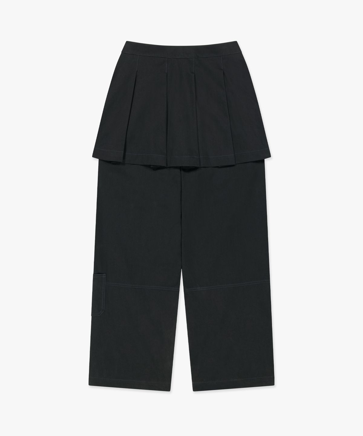 엘엠씨(LMC) WM PLEATS SKIRT LAYERED PANTS black