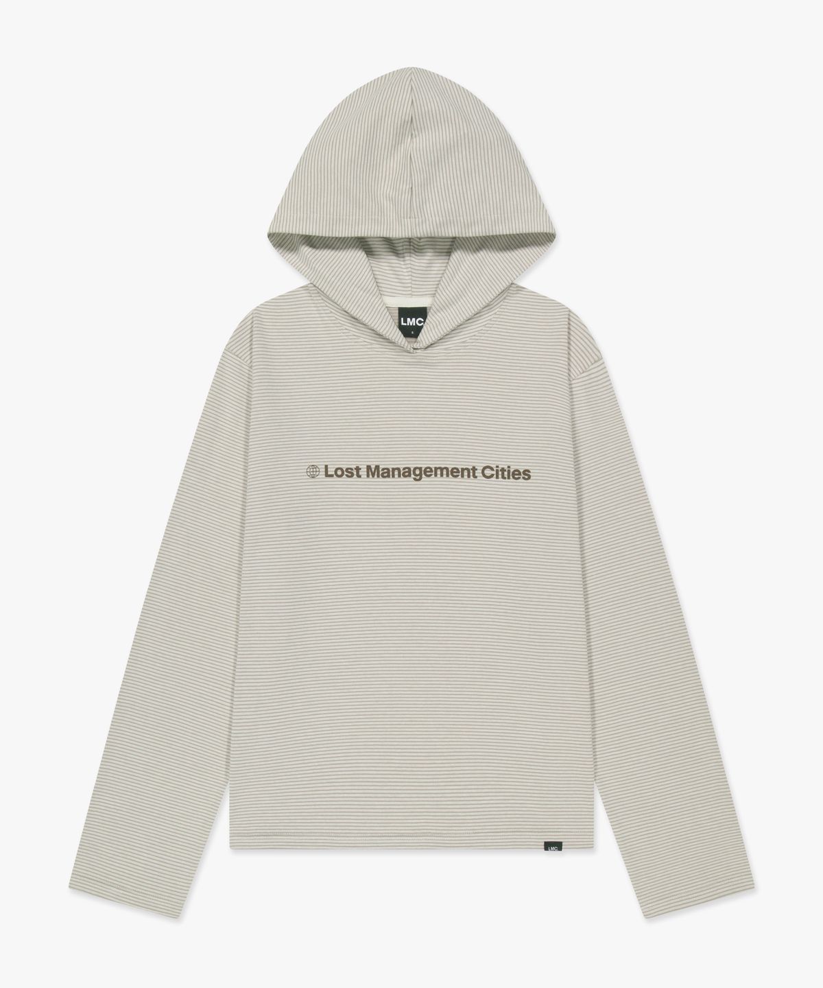 엘엠씨(LMC) WM STRIPE HOODED LONG SLV TEE beige