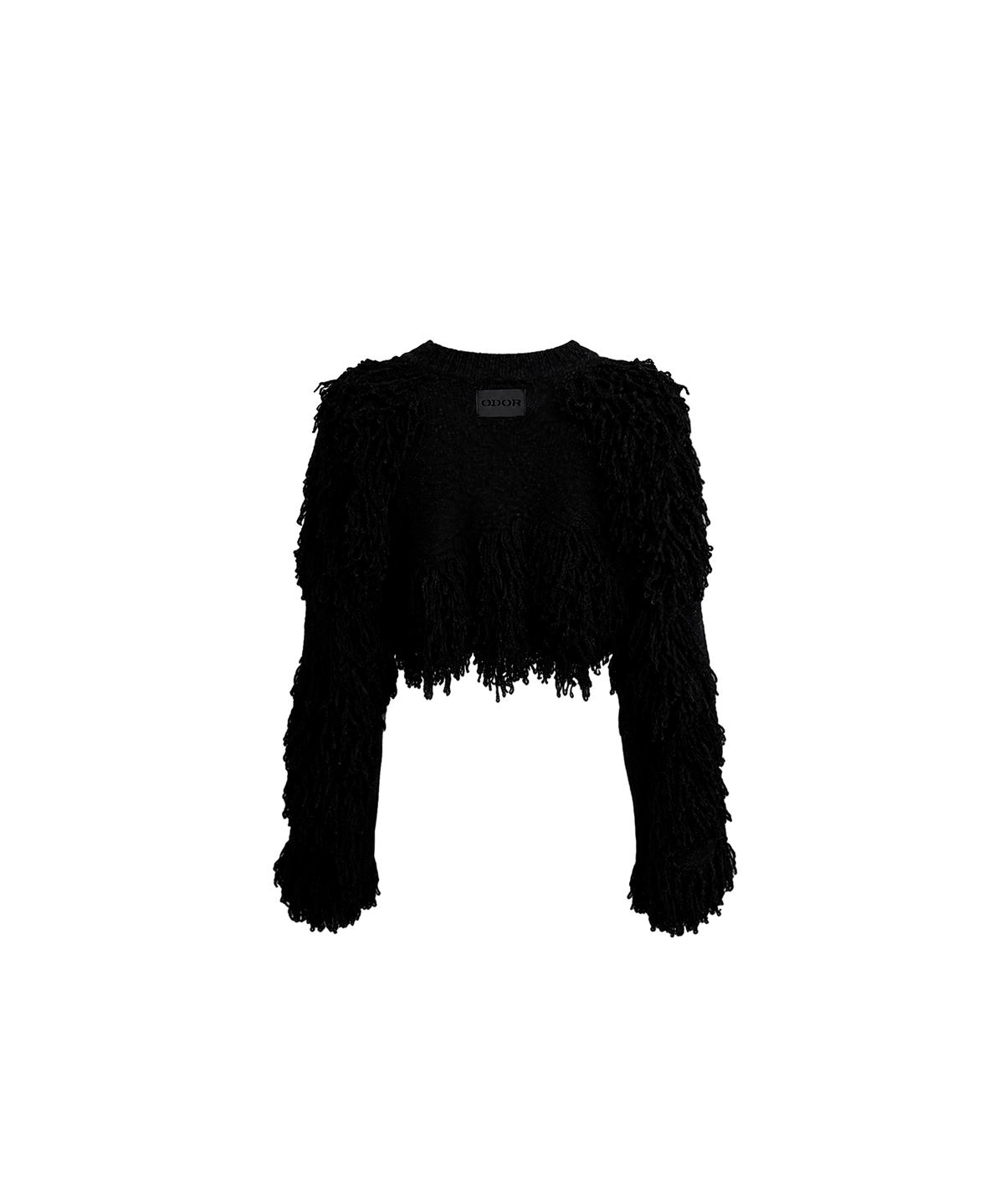 오도어(ODOR) Rough fringe crop knit
