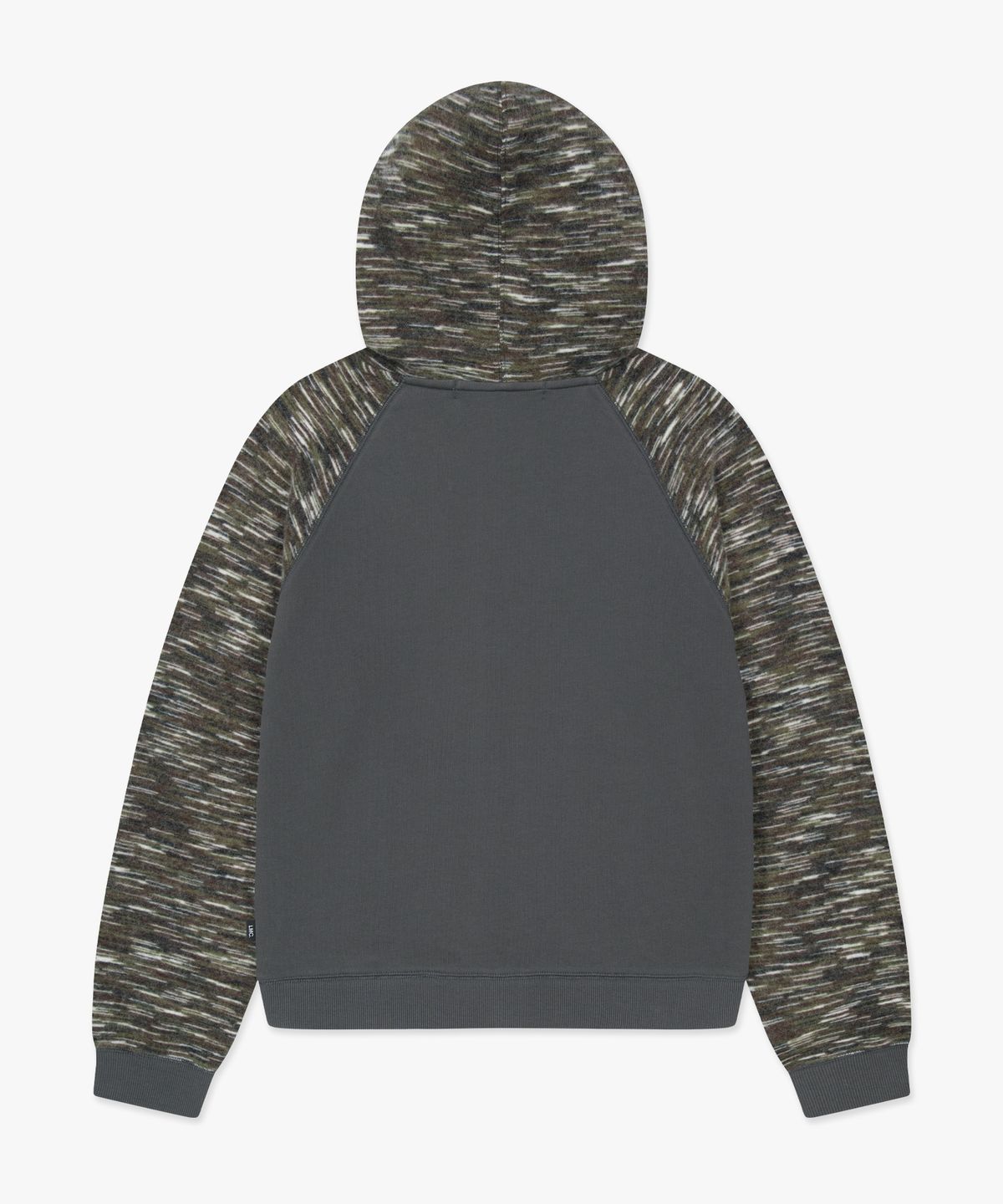 엘엠씨(LMC) WM COLOR BLOCK RAGLAN ZIP UP HOODIE charcoal